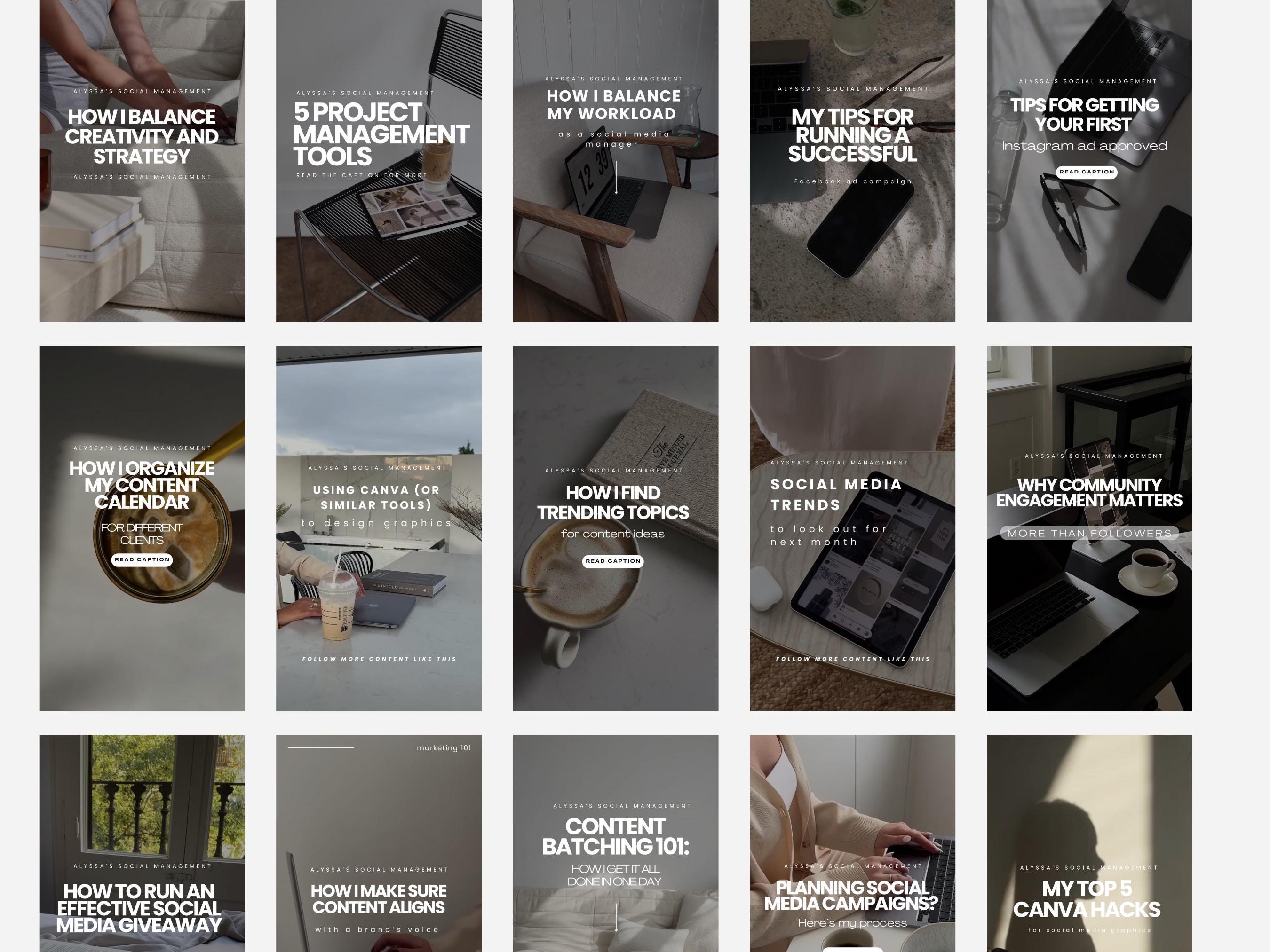 Social Media Manager Faceless Reels Videos for Canva | Digital ...