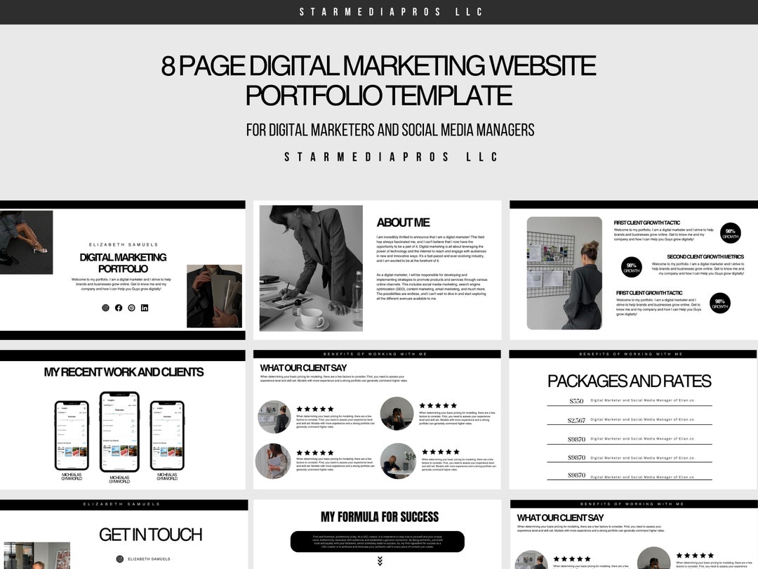 Digital Marketing Portfolio Template, Digital Marketer Template Digital Marketing Portfolio Template, Digital Marketer Template