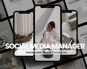 Social Media Marketing Agency Templates | Social Media Manager Instagram Posts | Digital Marketing Template | Social Media Coach Template