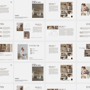Interior Designer Portfolio Template | Interior Design Canva Portfolio | Look book | Interior Decorator Catalog | Architecture Portfolio | image 4