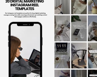 Social Media Templates Canva | Coaching Instagram Templates | Social Media Manager | Digital Marketing | Aesthetic Reels Template