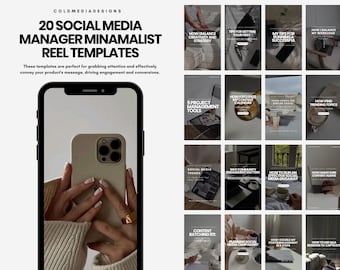 ソーシャルメディアマネージャー向け、Canva向けフェイスレスリール動画 | デジタルマーケティング向けInstagramリールテンプレート | コーチング投稿 | バーチャルアシスタント FC01
