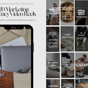 20 Social Media Marketing Agency Video Reels | Marketing Agency Coach Template | Marketing Manager Templates | Marketing Agency Social Media