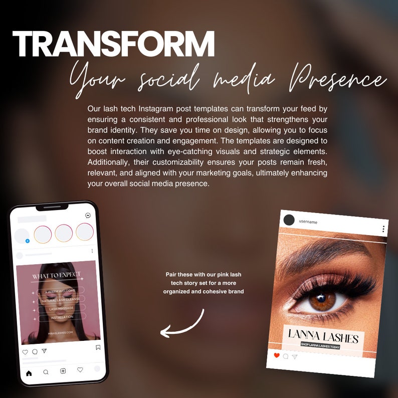 Lash Instagram Posts | Lash Acuity | Lash Tech Instagram Post Templates ...