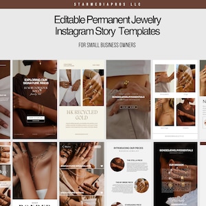 Editable Jewelry Instagram STORY Templates, Permanent Jewelry Instagram Story Templates, Permanent Jewelry Business Supplies
