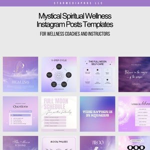 Modèles de publications Instagram spirituelles | Modèle spirituel IG | Cristal | Messages d'astrologie | Cartes postales de tarot | Modèle Instagram mystique