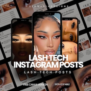Lash Instagram Posts | Lash Acuity | Lash Tech Instagram Post Templates | Lash Posts | Lash Extension Posts | Lash Tech Social Media |