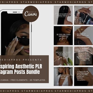 Instagram Templates | Instagram Feed | 30 Plr Instagram Posts | Plr Instagram Planner | Plr Bundle | Canva Templates | Plr Canva Templates