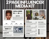 2 Page Media Kit Canva Template | Instagram, Influencer, Blogger, Tiktok Influencer | Luxury Media Kit |