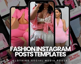 Premiummode Instagram-inlägg | Redigerbara DIY Canva | Boutique-lyxiga streetwear Instagram-inlägg | Skönhets- och sminkmärken | Kläder