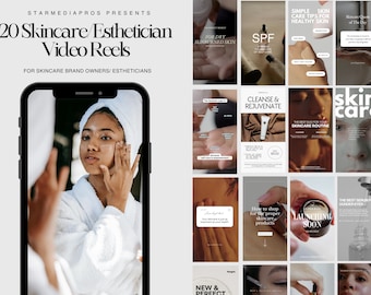 20 Skincare Reels | Esthetician Reels | Skincare Template | Esthetician Template | Skincare Reel Video | Esthetician Reel Video Templates