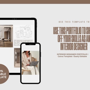 Interior Designer Portfolio Template | Interior Design Canva Portfolio | Look book | Interior Decorator Catalog | Architecture Portfolio | image 3