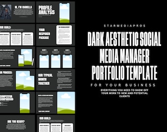 Aesthetic Social Media Portfolio Template | Social Media Portfolio | Social Media Manager | Marketing Manager Portfolio| Editable Template