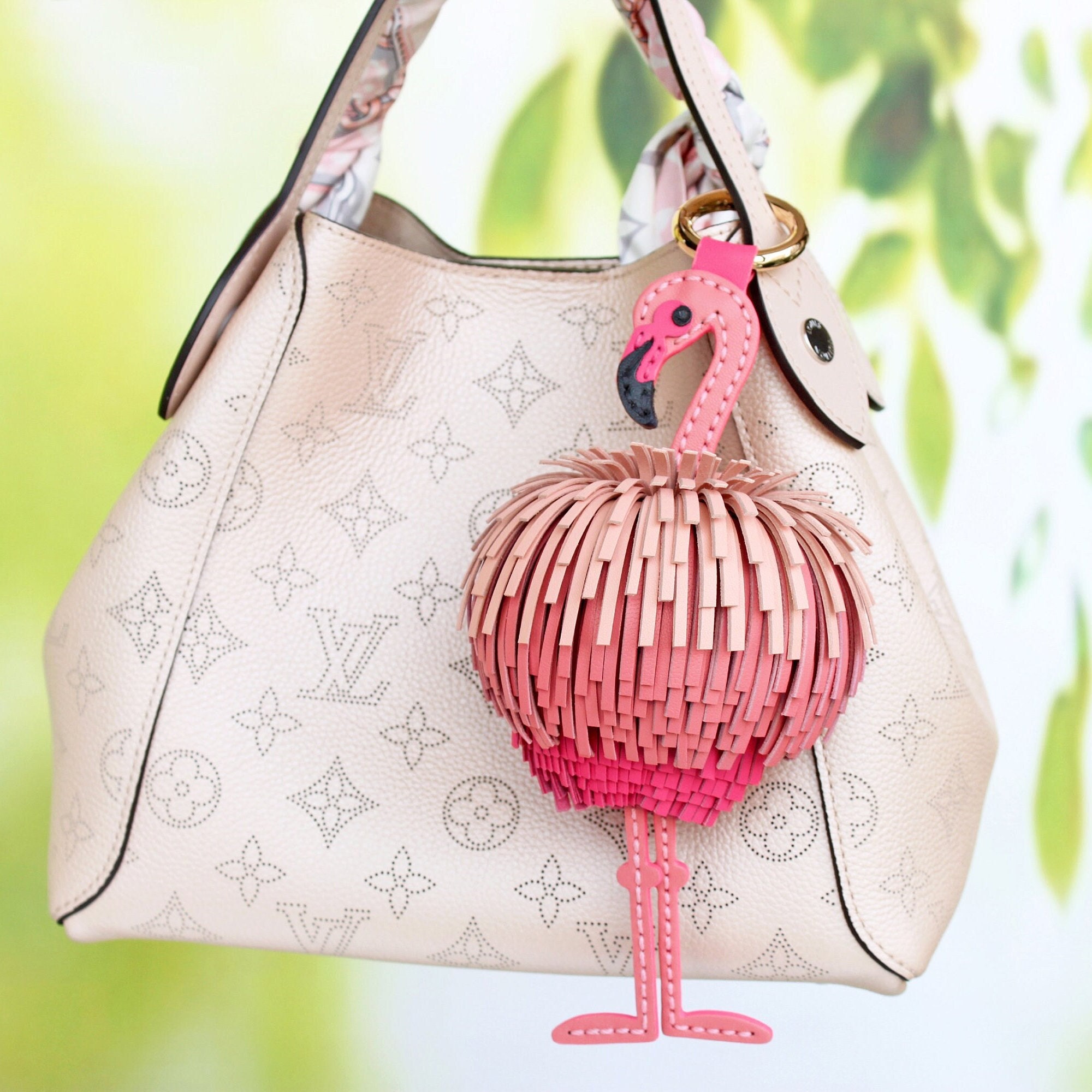 Coach ombre feather bag charm hotsell