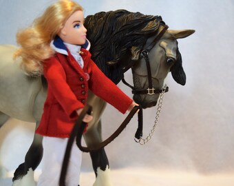 1/9 scale model horse leather chain lead rope