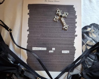A Woman of God Can Show Cleavage A5 Blackout Poetry Print