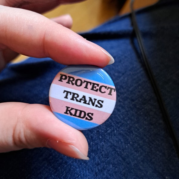 Protect Trans Kids Button Badge