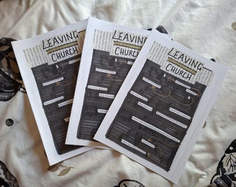 Leaving Church: a Blackout Poetry Zine