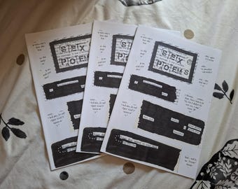 Sex Poems: a Blackout Poetry Zine