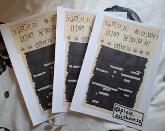 Your Body is Your Own: a Blackout Poetry Zine