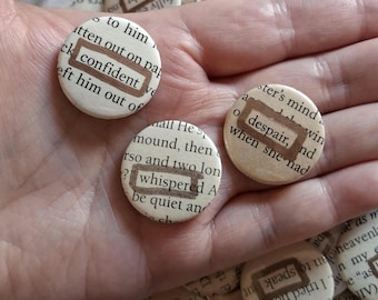 Recycled Book Badges