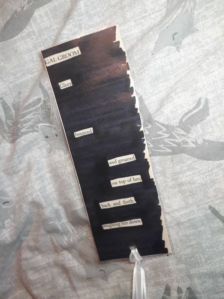 Blackout Poetry Bookmarks - Etsy