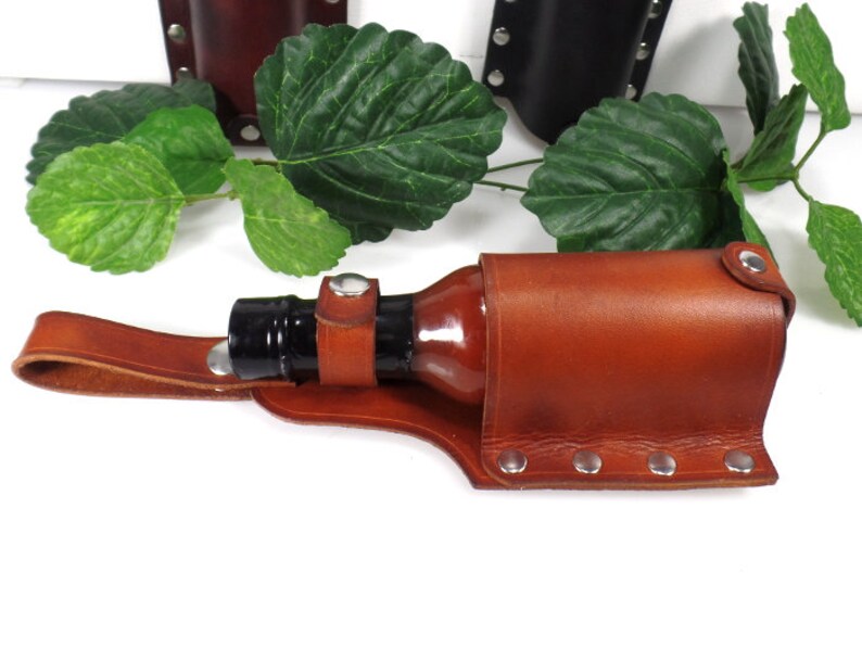 Leather Hot Sauce Holder Holster BBQ Grilling Smoker 3rd Etsy