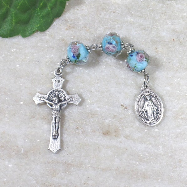 Three Hail Mary Devotional Chaplet Rosary Confirmation RCIA Catholic Mothers Day Gift