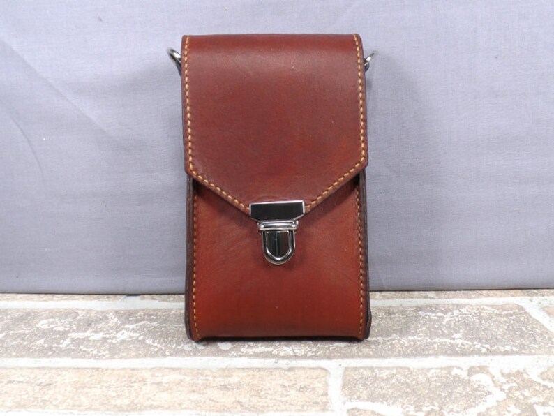 Leather Belt Pouch Lined Phone Pouch EDC Cell Phone Holster Gift for Boyfriend Heavy Duty Phone Pouch