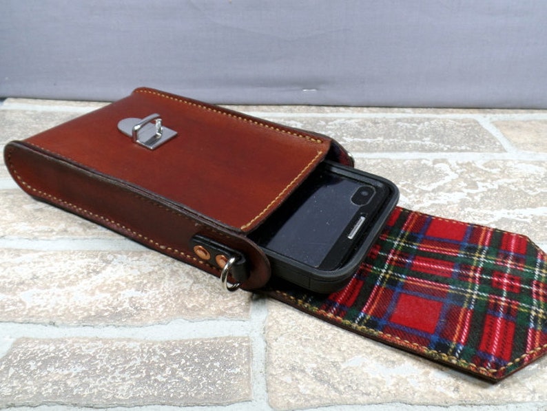 Leather Belt Pouch Lined Phone Pouch EDC Cell Phone Holster Gift for Boyfriend Heavy Duty Phone Pouch