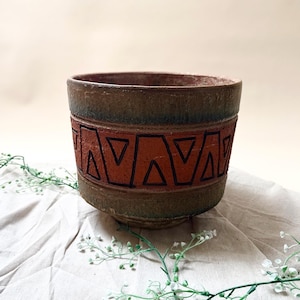 Blumentopf Fat Lava Keramik Vintage groß handgemacht Bunzlauer mediterran Küche Pflanztopf Fundstück Gastgeschenk Blumen Geschenk Terracotta