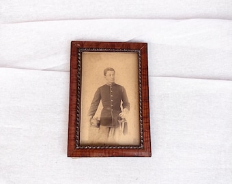 Antique wooden frame photography wall decor vintage militaria collection antiques picture frame photo frame picture frame gift gallery wall