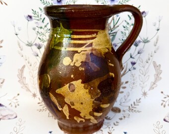Caraffa, ceramica, brocca, stoviglie in ceramica, giallo, vintage, fatto a mano, vaso, porcellana, ceramica, pezzo unico, regalo, stoviglie, oggetto da collezione