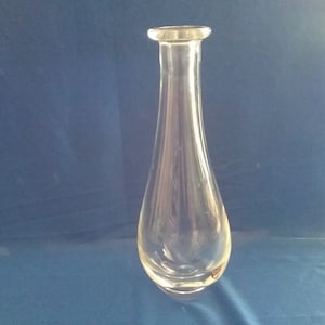 Orrefors Sweden Long Neck Teardrop 10&quot; Bud Vase, Signed and Numbered