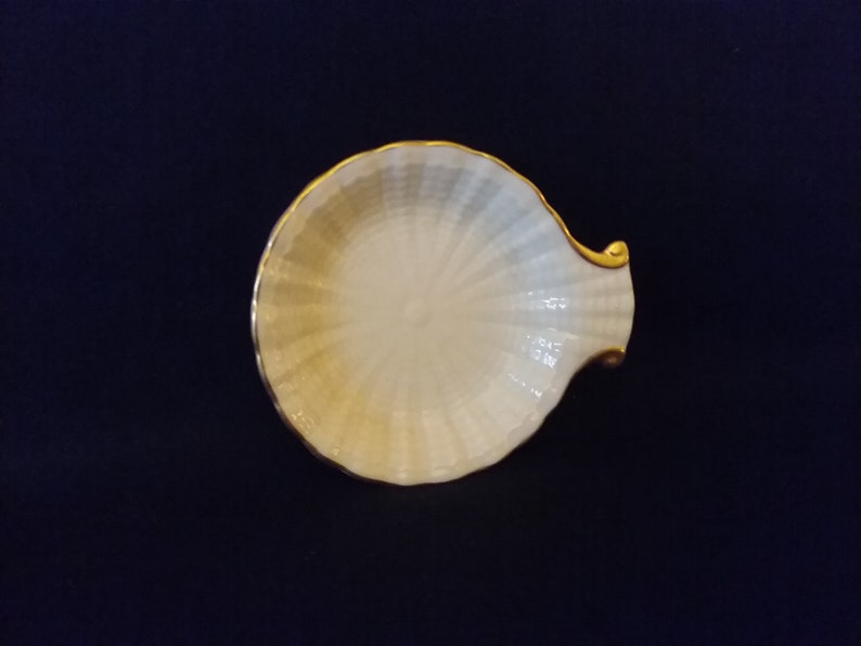 Vintage Lenox Porcelain Clam Shaped Dish 24 K Gold Trim Aegean Collection