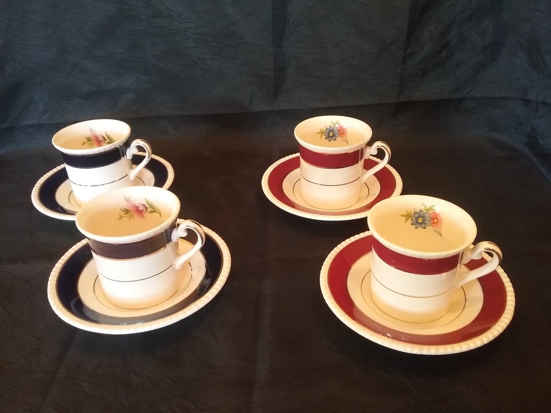 Vintage Fondeville Ambassador Ware a Set of 4 Demitasse/expresso Cups ...
