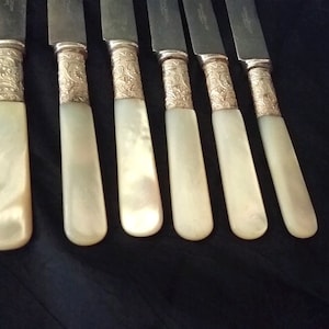American Cutlery 1930s - Mother of Pearl Small Fruit Knives - Set of 6