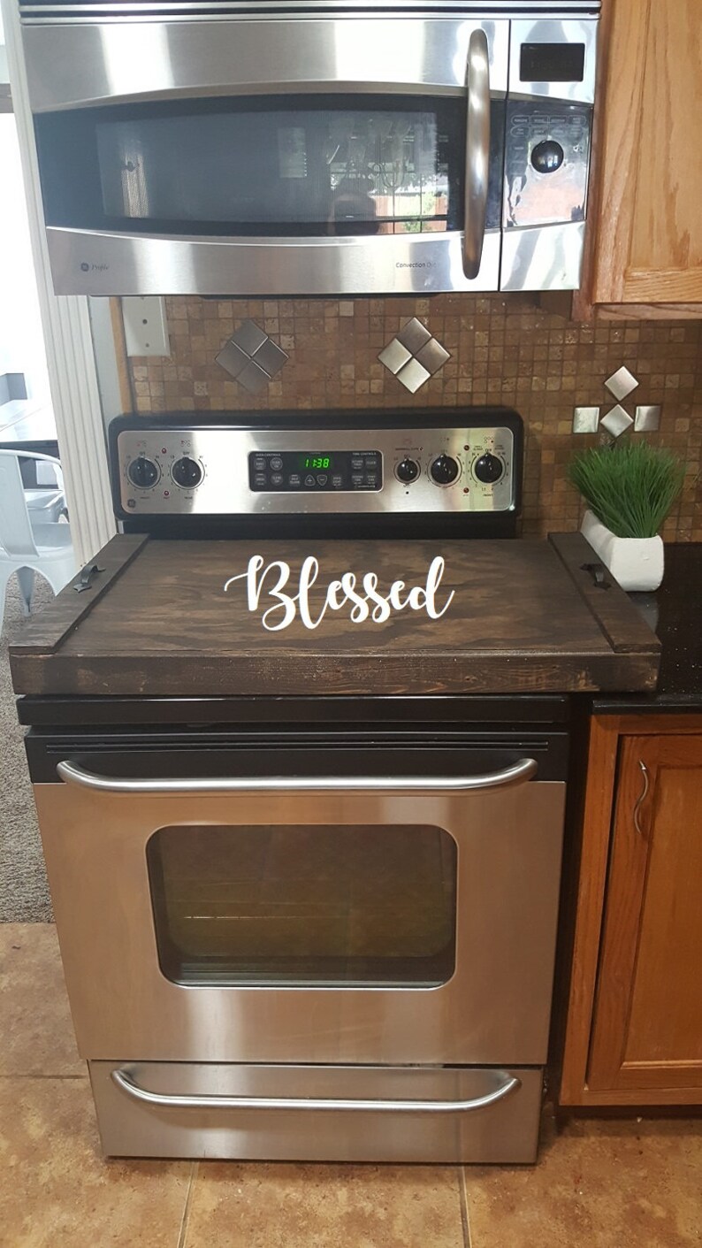 Gas Stove Cover Tray Wooden Tray For Stove Top Stove Cover Etsy