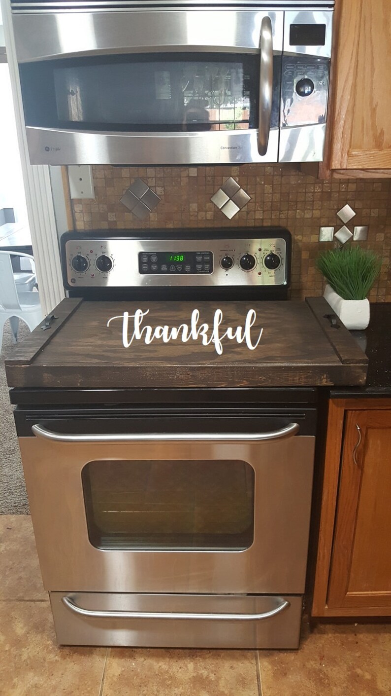 Gas Stove Cover Tray Wooden Tray For Stove Top Stove Cover Etsy