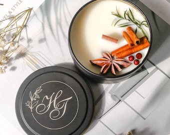 Personalized Soy Wax Candle, Soy Wax Air Freshener Candle, Natural Room Air Freshener, Dried Round Wax Gift, Shower Favor, Wedding Favor