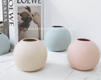 Tiny small flower vase, Handmade flower vase, Ceramic decoration for home, Gift for her, decor gift for mom, modern, minimal, boho blue vase