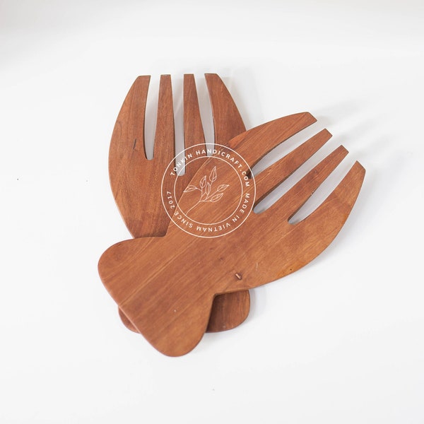 Wooden Salad Hands Etsy