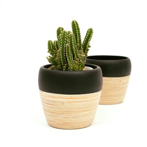 Bamboo Plant Pot, Bamboo handmade planter,Handicraft, shop display decoration home rustic, Minimal Design, Garden gift, Home decor plant pot