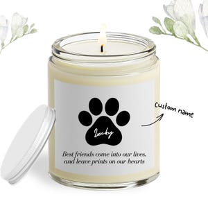 Pet Loss Memorial Candle, Dog Remembrance, Pet Sympathy, Custom Pet Memorial Candle, Pet Remembrance Gift, Your Pet's Photo Candle Gifts