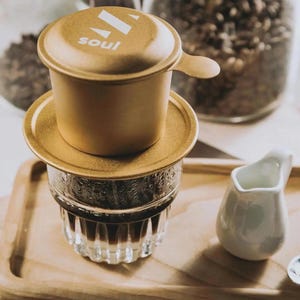 Coffee Phin Filter, Vietnamese Aluminum Anode Coffee Phin Filter, Vietnamese Coffee Dripper, Free Laser Engraving, High-Quality Stainless
