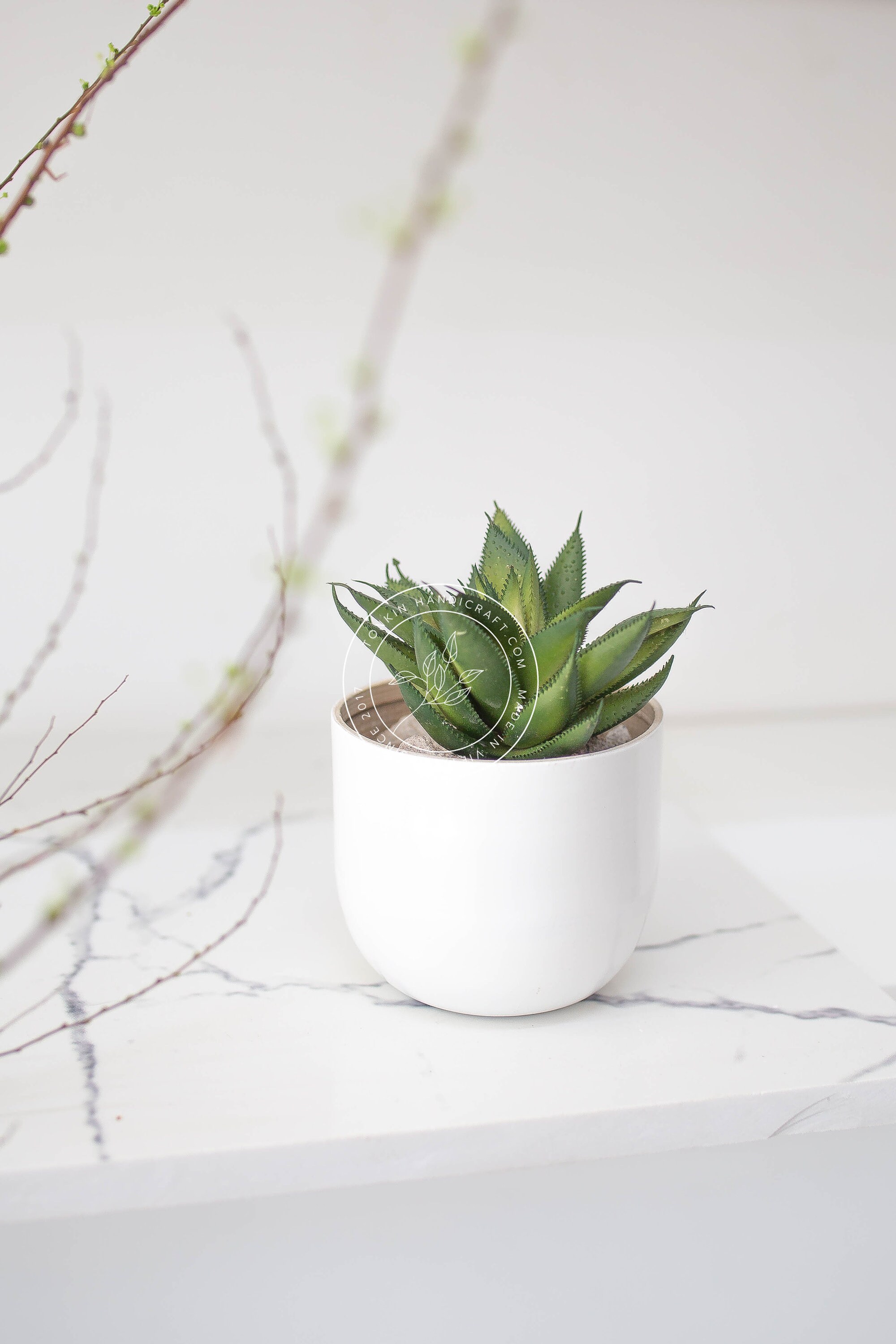 Jardinière en bambou blanc, faite main, artisanat, décoration d'affichage de magasin, décoration de maison rustique, design minimaliste, cadeau de jardin, cache-pot pour décoration d'intérieur