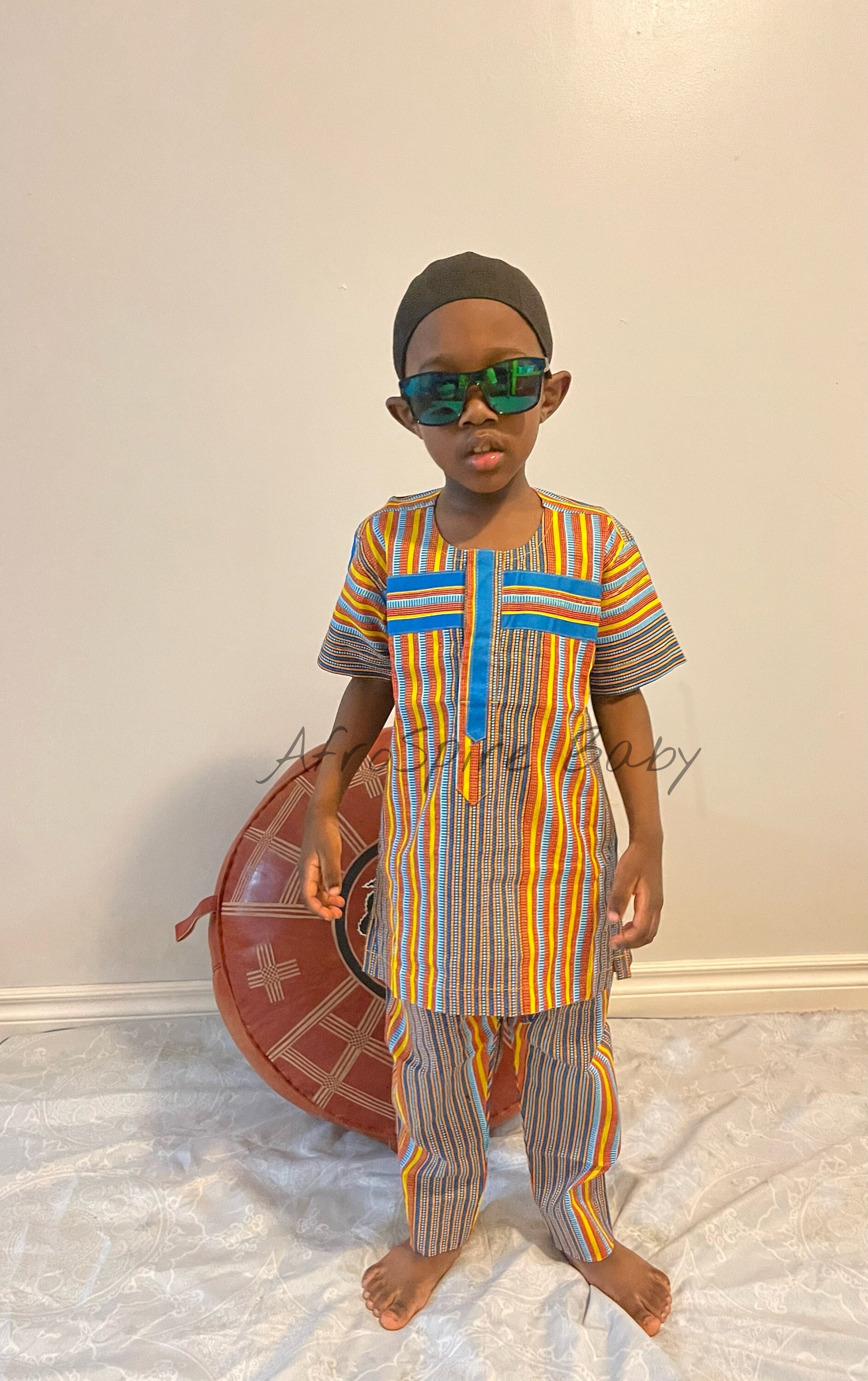 Boys Ankara Suits Kids Orange Outfits Kids Dashiki Boys African