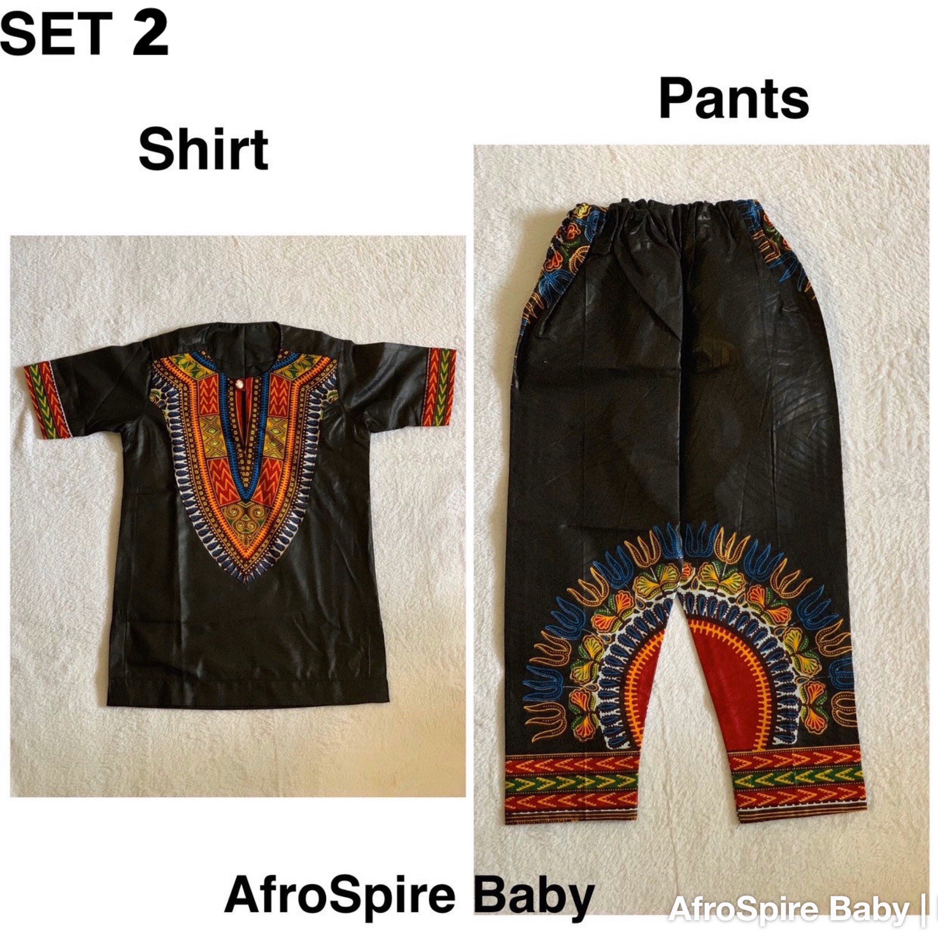 Boys Dashiki Print with Black Fabric 1/2 Half Birthday | Etsy