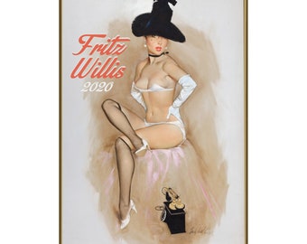 Nude Woman with a Book To Read 8.5x11/" Photo Print Fritz Willis Lovely Pin-up