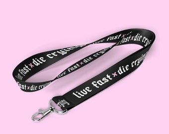 Lanyard | Live Fast × Die Crying
